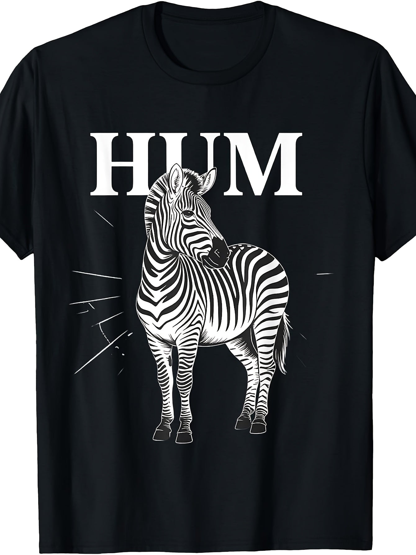 Vintage Animal Lover HUM Funny Retro Design Zebra Meme T-Shirt