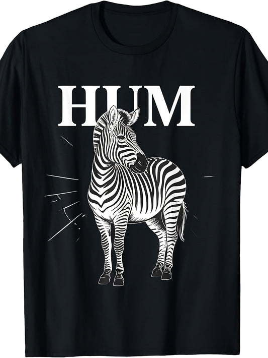 Vintage Animal Lover HUM Funny Retro Design Zebra Meme T-Shirt