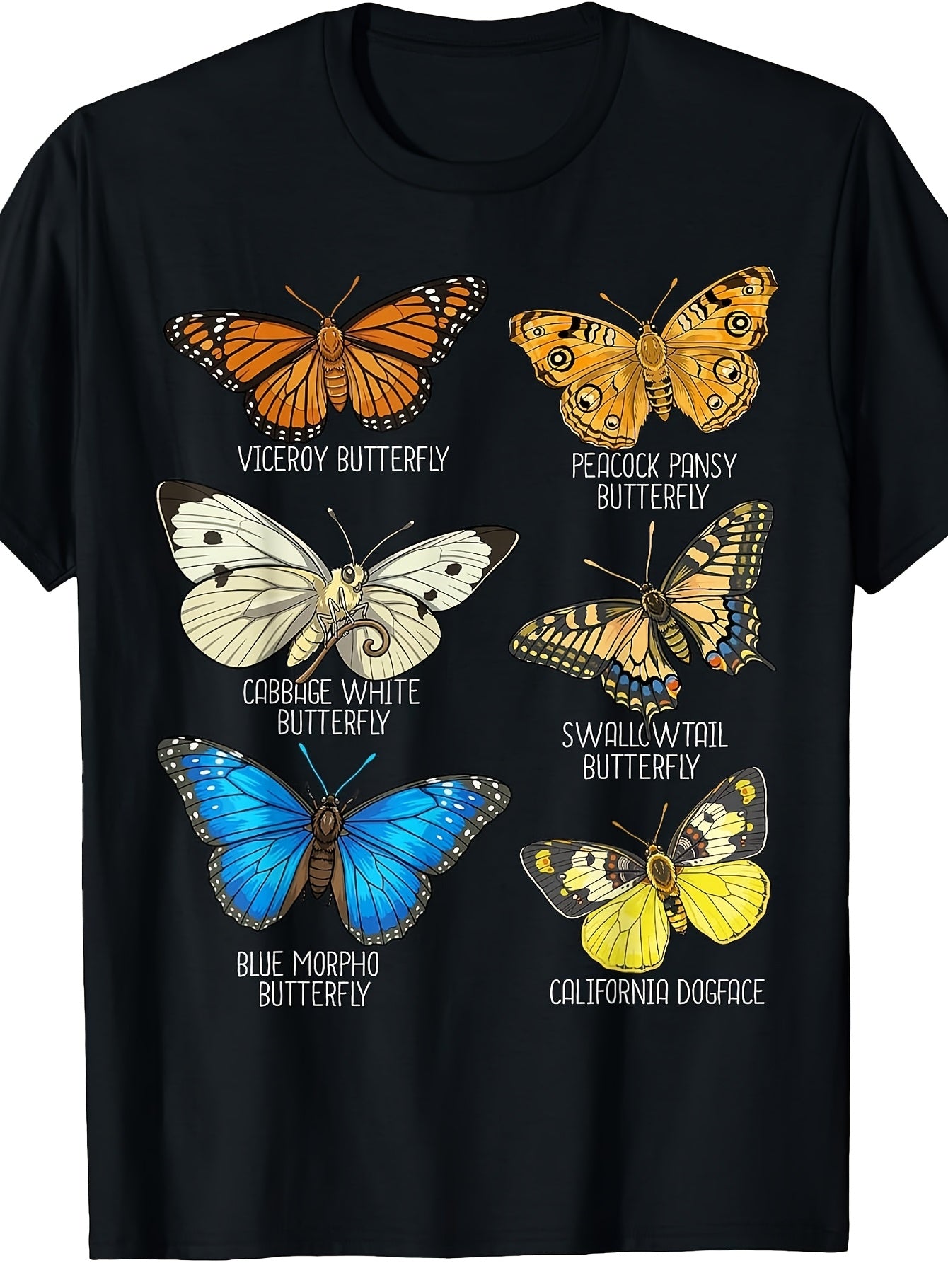 Collection of Butterflies Species Insects Butterfly T-Shirt