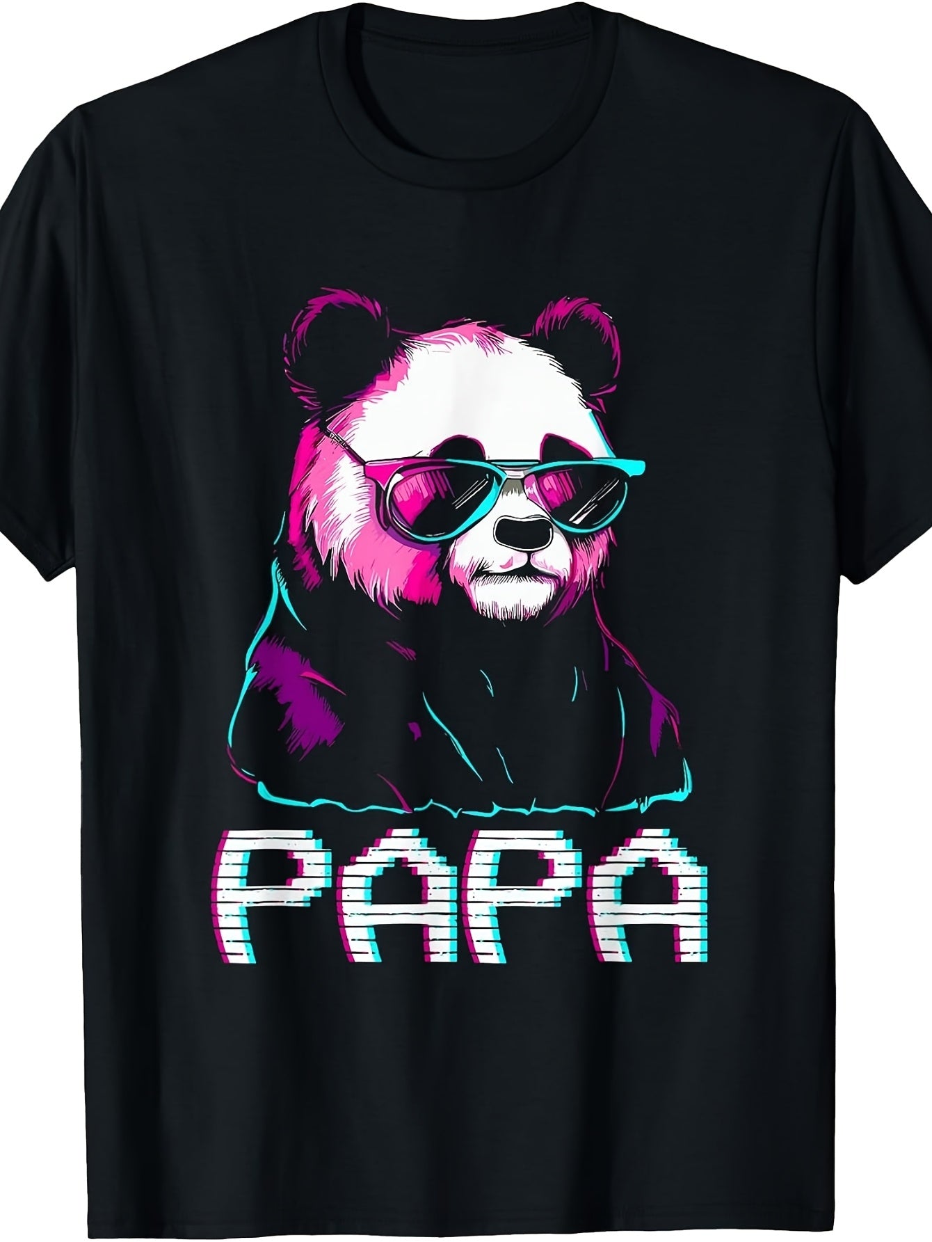 Mens Papa Panda Bear - Retro Funny Papa Father's Day Birthday T-Shirt