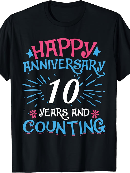 10 Years Happy Anniversary And Counting Wedding Anniversary T-Shirt