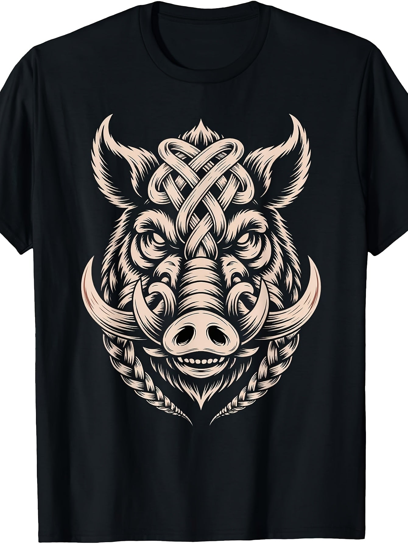 Celtic Viking Boar Warrior Symbol Norse Knotwork T-Shirt