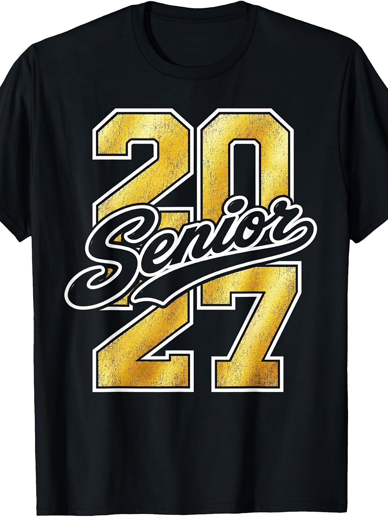Men's And Women's T-Shirt, Vintage Sports Style, Senior 2027 Graduation Design, Back to School Season
